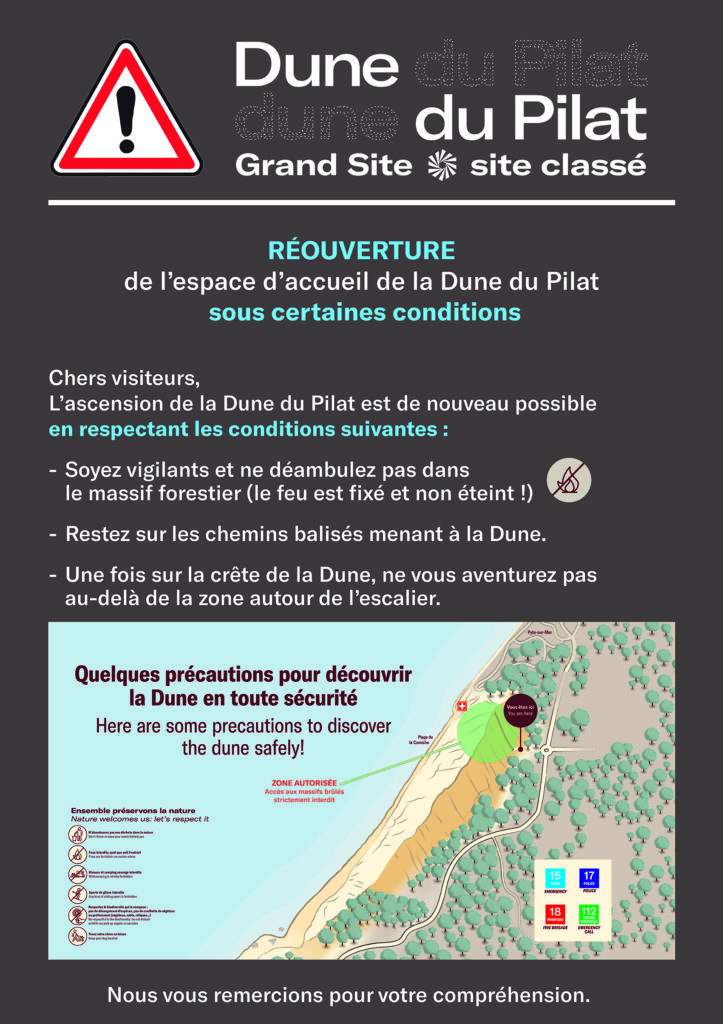 Réouverture de l'espace d'accueil de la Dune du Pilat - Dune du Pilat