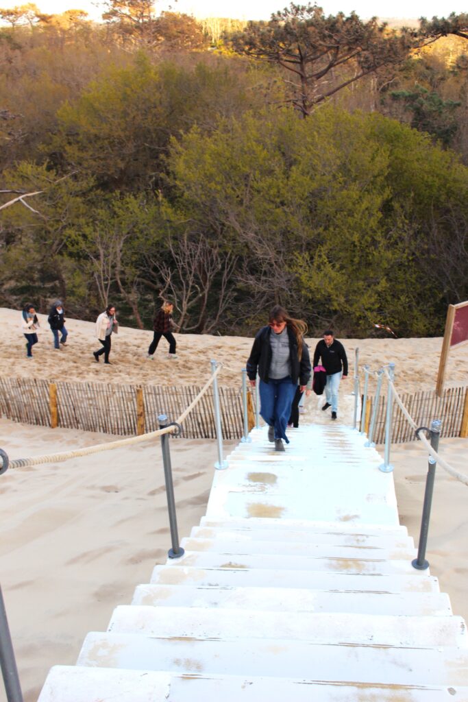 L'escalier est installé ! - Dune du Pilat